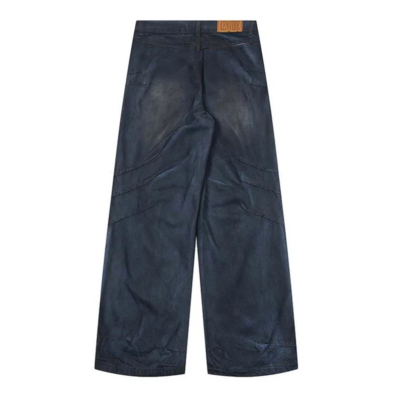 Hi Street Baggy Vintage Jeans Pants Washed Harakuju Streetwear Denim Trousers For Male Oversized