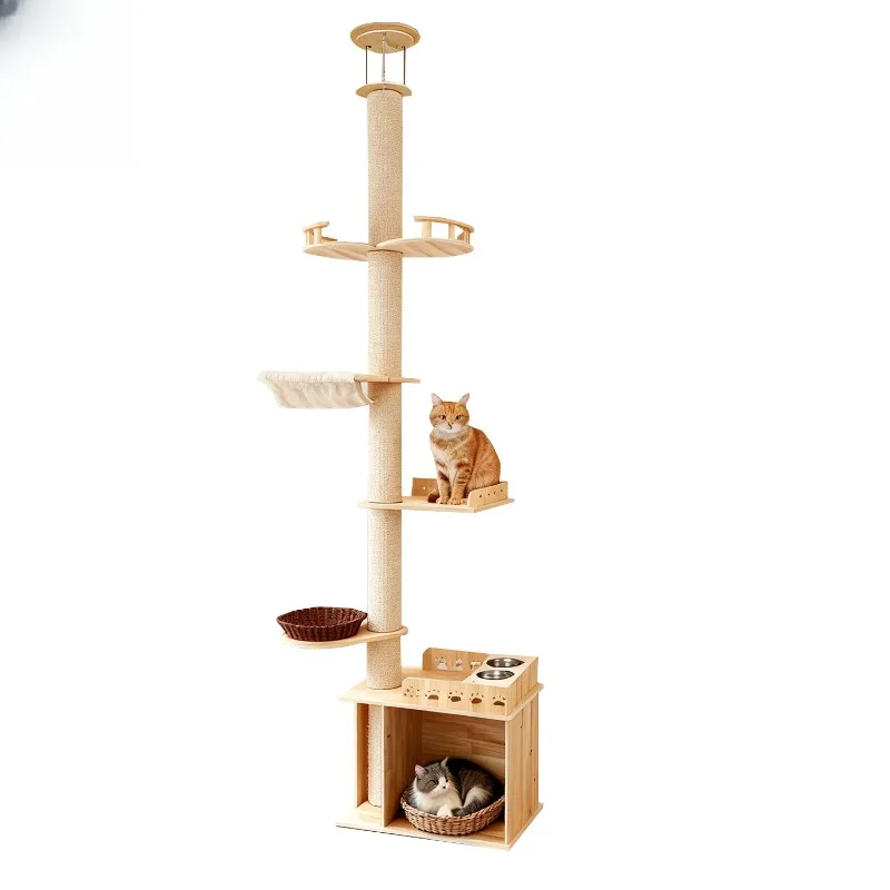 frame Tongtian pillar integrated cat nest cat tree cat scratching board small apartment cat toy large cat jumping platform
