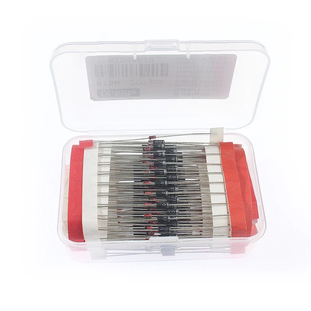 1/2Box 8 Values Diodes Assorted Kit 1N4007 1N4148 1N5819 1N5399 1N5408 1N5822 FR107 FR207 Rectifier Diode Schottky Diode