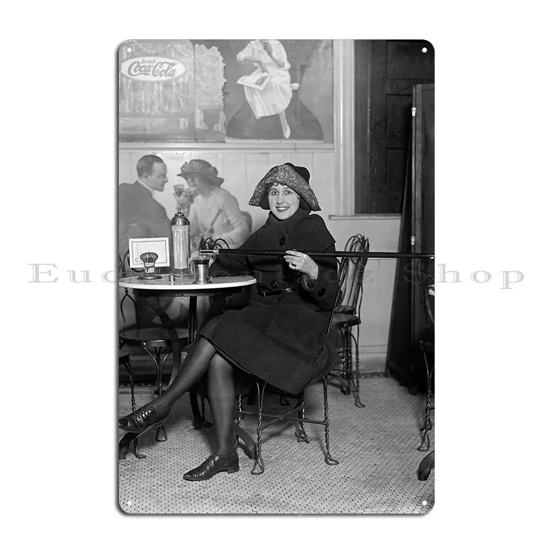 Flapper With Hidden Booze Cane Prohibition 1922 Metal Signs Garage Garage PaintingDesigning Kitchen Tin Sign Poster