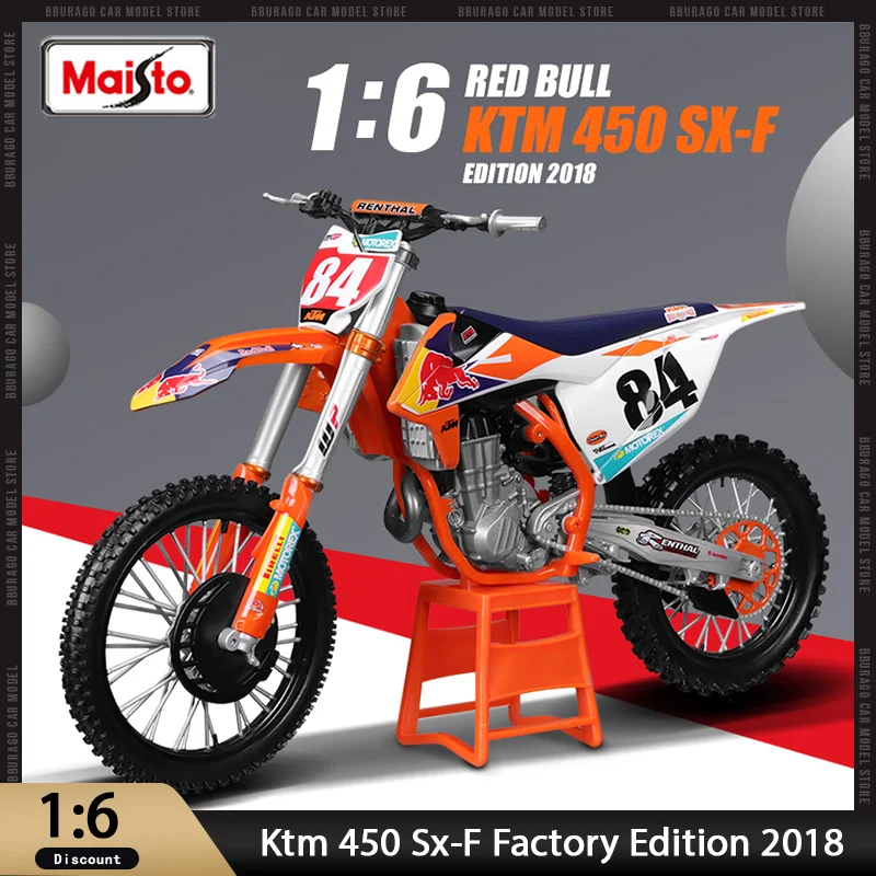 In Stock Maisto 1:6 36cm Ktm 450 Sx-F Factory Edition 2018 Alloy Miniature Moto Jeffrey Herlings Motorcycle Diecast Model Toys