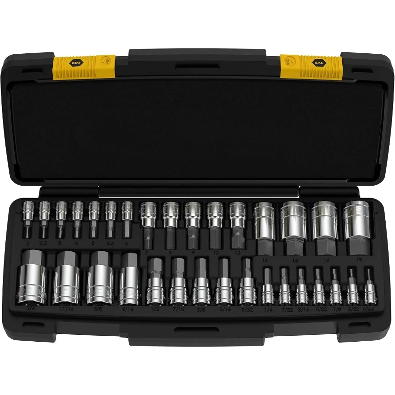 

Premium S2 Alloy Steel | Complete 32-Piece, SAE and Metric Set | Enhanced Storage Case (LX-144)