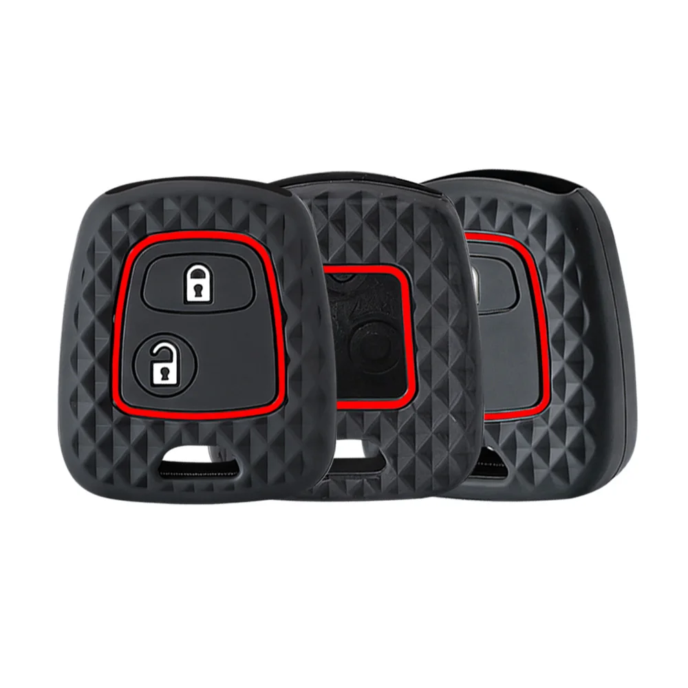 Silicone Car 2 Button Key Cover Case for Peugeot 106 107 206 207 307 Citroen C1 C2 C3 C4 XSARA PICASSO for Toyota AYGO Protector