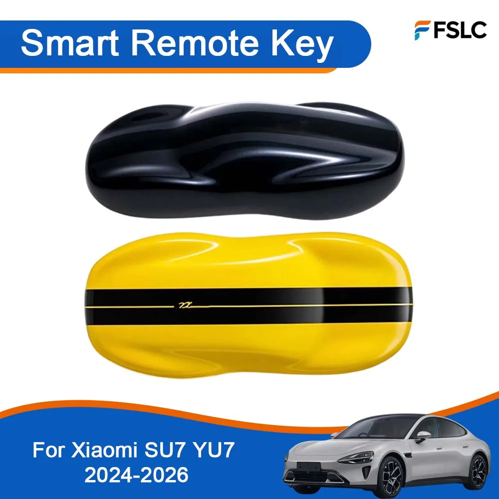 

Умный смарт-ключ для автомобилей Xiaomi SU7 YU7 2024-2026, черный/желтый, аксессуары для стайлинга и тюнинга авто