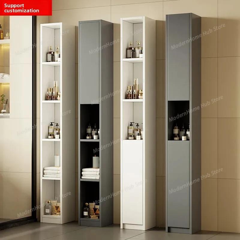 Crack cabinet Customized cabinet with cabinet door Extremely narrow vertical Bathroom Simple bookcase
