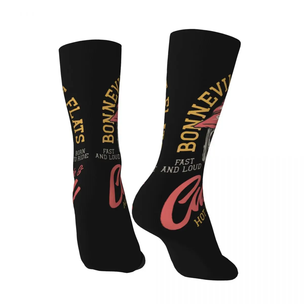 Crazy Sock for Men Bonneville Salt Flats Hot Rods Racing Hip Hop Harajuku Motorcycles Happy Seamless Crew compression Sock