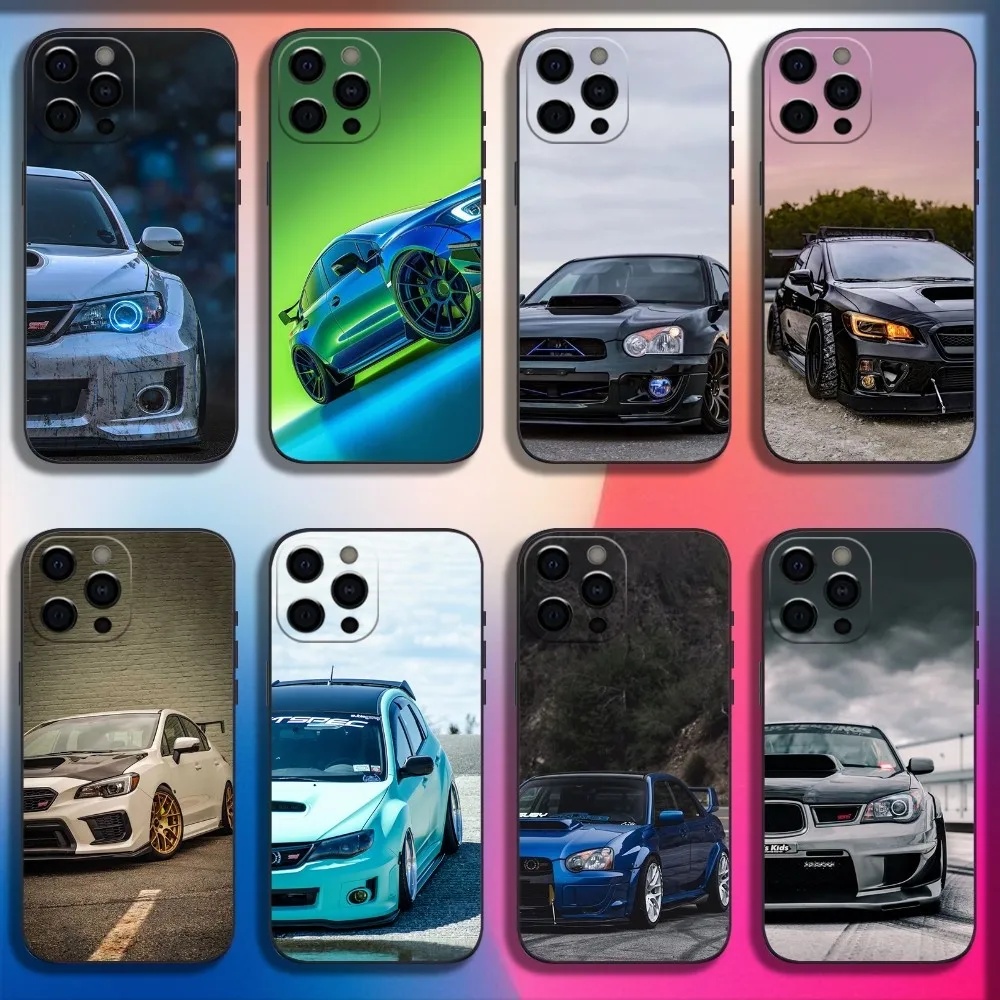 Sport Car S-Subaru Phone Case For iPhone 16,15,14,13,12,11,Pro,X,XS,Max,XR,Plus,Mini Soft Black Cover