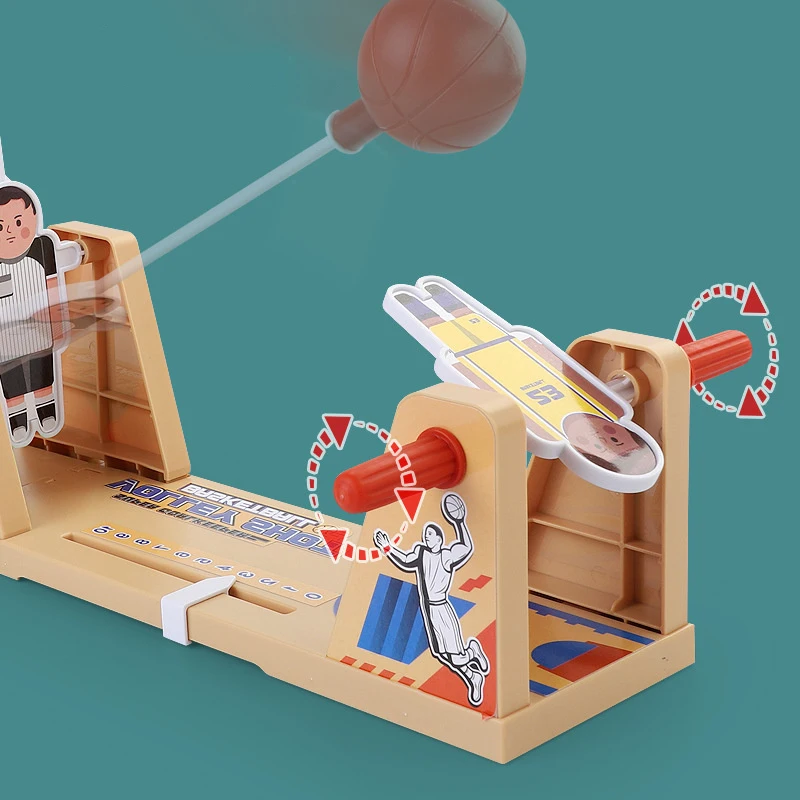 เด็ก Early Education Tabletop Swing บาสเกตบอลเดสก์ท็อปเกม 2 ผู้เล่น Battle Volley Shot Interactive BOARD เกมของเล่น