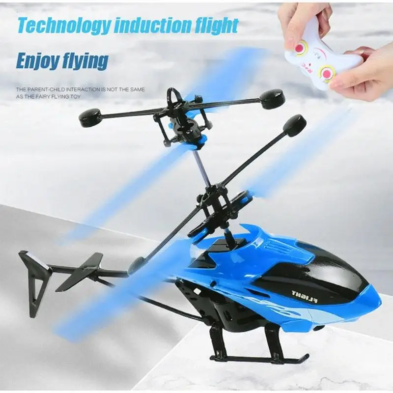 Novelty Kids Aircraft Toys Induction Hover Helicopter Toy High-Tech Hand-Controlled Drone Interactive Dual Wing Outdoor Gift