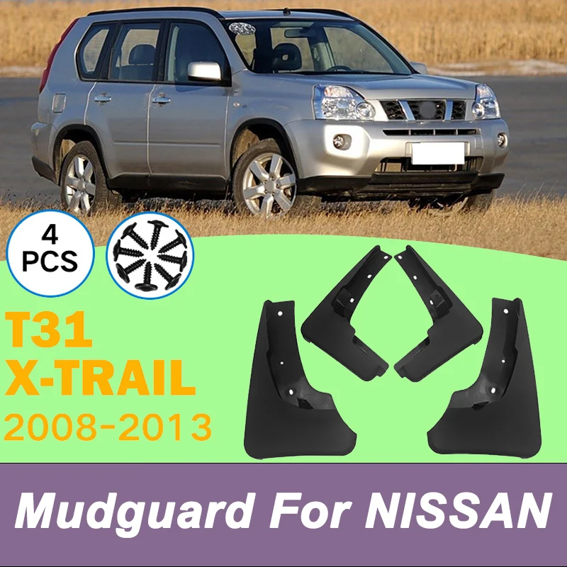 

For NISSAN X-Trail 2008-2013 2009 2010 Automotive Tire Mudguard Waterproof Prevent Mud Splashing Car Mud Flaps 4pcs Accessories