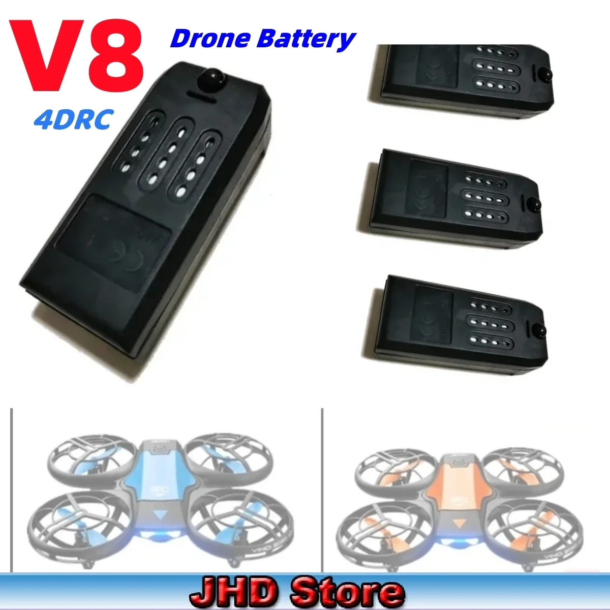 

JHD 4D-V8 Mini Drone Battery For Original 4DRC V8 RC Drone Accessories V8 Battery 650mAh Drone Battery wholesaler