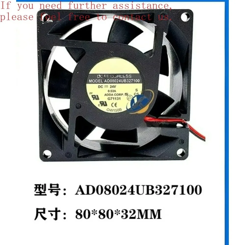

8CM 8032 DC24V 0.53A Dual Ball Bearing Cooling Fan AD08024UB327100 For ADDA（002）