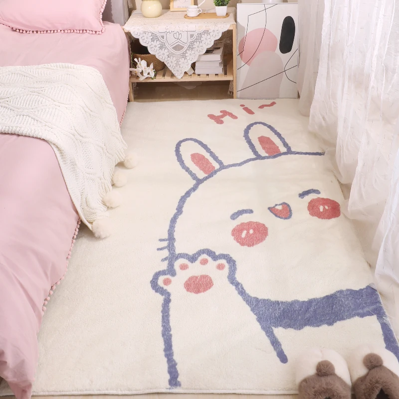 

Cute Cartoon Rugs for Bedroom Fluffy Soft Baby Room Mat Large Area Thickening Living Room Decoration Carpet Home Non-slip Rug