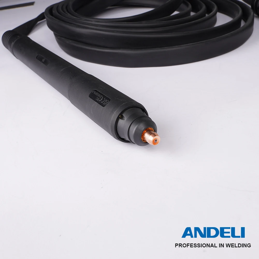 Imagem -03 - Andeli-tocha de Corte de Plasma Punho Preto Reto Adaptador para Cortador de Plasma Cnc Corte de Contato sem hf 6m Ipt60