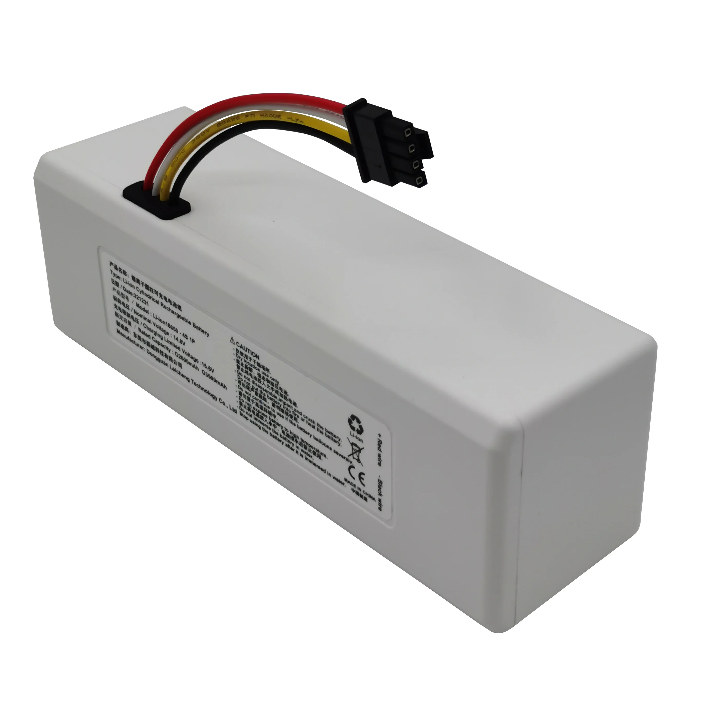 Baterai isi ulang silinder Li-Ion 14.4V 14.8V 2600mAh 3500mAh untuk Robot penyapu Xiaomi 1C STYTJ01ZHM New Customizabl