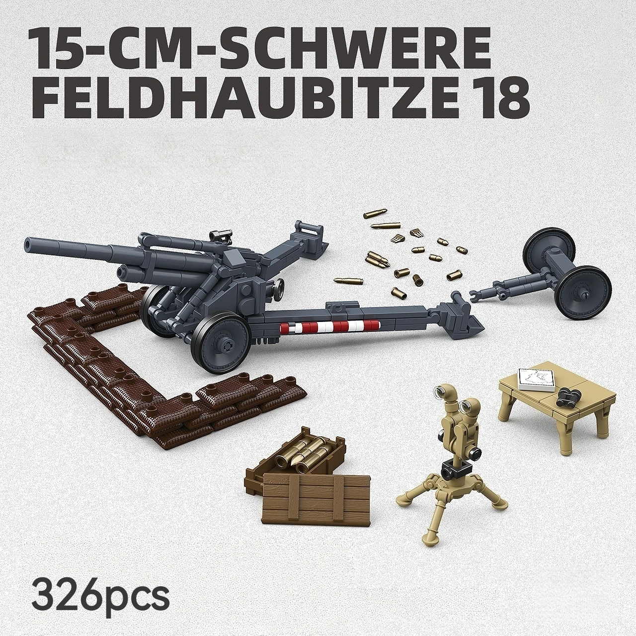 SFH18 Howitzer 15 Centimeter Model Assembly Boy Toy Gift