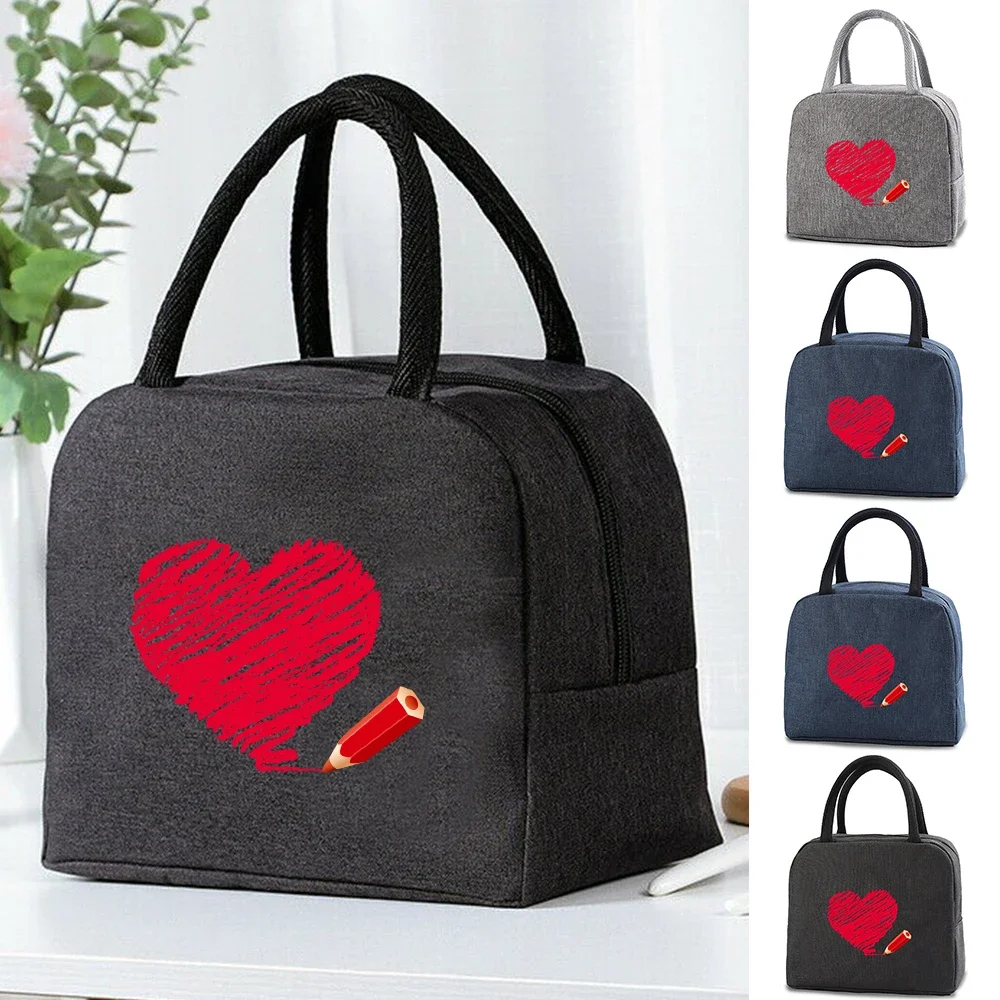 

Lunch Bag for Women Tin Foil Insulated Food Bags Practical Canvas Thermal Bags Portable Picnic Travel Hiking Cooler Lunch Pouch