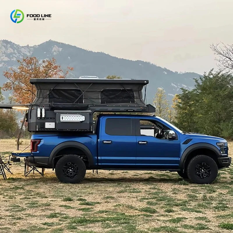 Customized 4X4 Aluminum Off-Road Pickup Camper Detachable Canopy Sliding Lightweight Foldable Waterproof