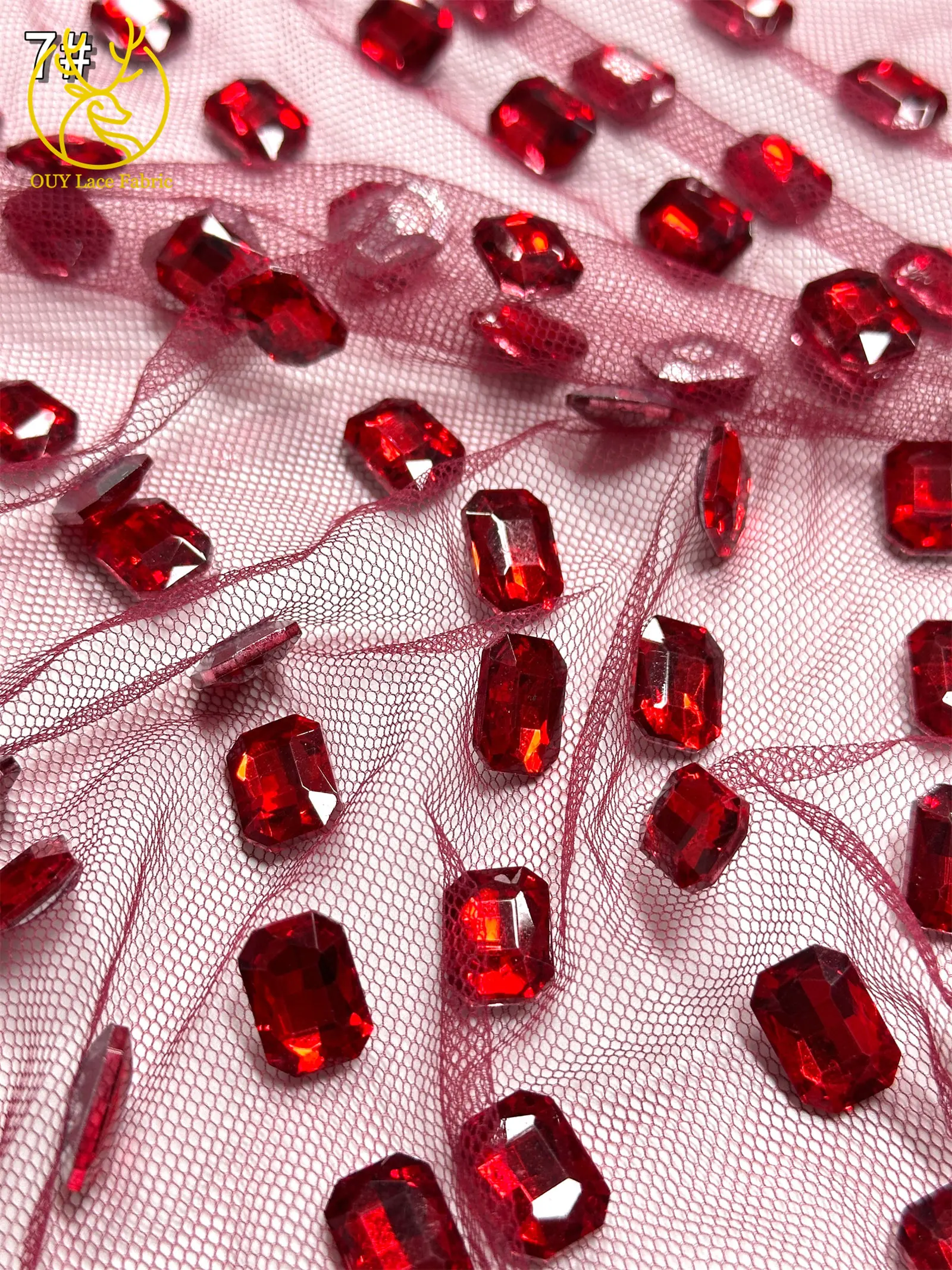 Luxuriöser schwerer Stein-Spitzenstoff, grün, 2026, hochwertiger nigerianischer afrikanischer Tüll-Spitzenstoff, geeignet für Damen-Partykleider – Detail 15