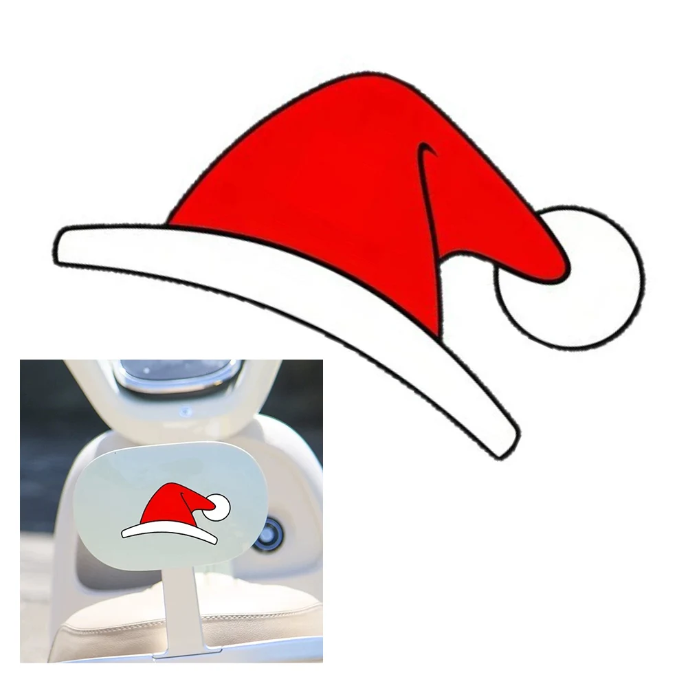 Christmas Decoration Santa Hat Sticker Waterproof Car Decal Waterproof UV Sunscreen Protection Self-adhesive For Car