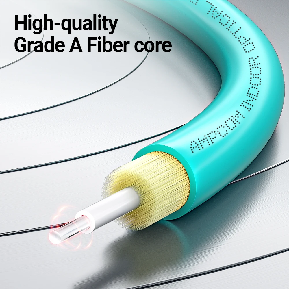 AMPCOM SC to FC UPC OM3 Волоконно-оптический патч-кабель Многорежимный дуплексный кабель, 50/125 мкм, наружный диаметр 2,0 мм, LSZH OFNR, 1-100 метров