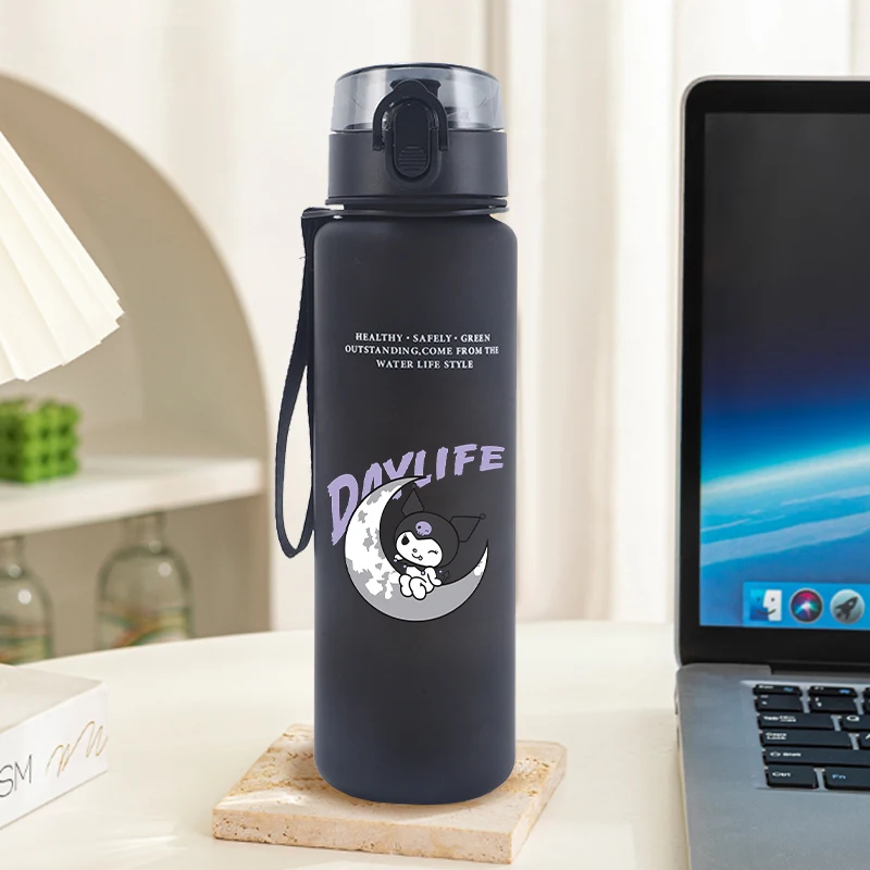 650ml sanrio olá kitty garrafa de água moda portátil chaleira esportiva bonito cor sólida y2k impressão portátil esportes viagem jarro presentes