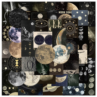 50PCS Vintage Planet Space Stickers Aesthetic DIY Notebook Suitcase Stationery Guitar Astronomy Universe Planets Decals Toys