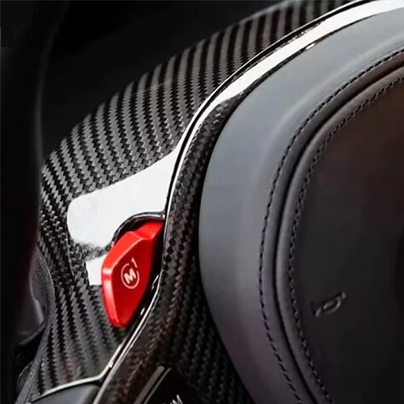 

A70X-Carbon Fiber Car Steering Wheel Panel Decoration Cover Trim Frame For BMW 1234 Series Z4