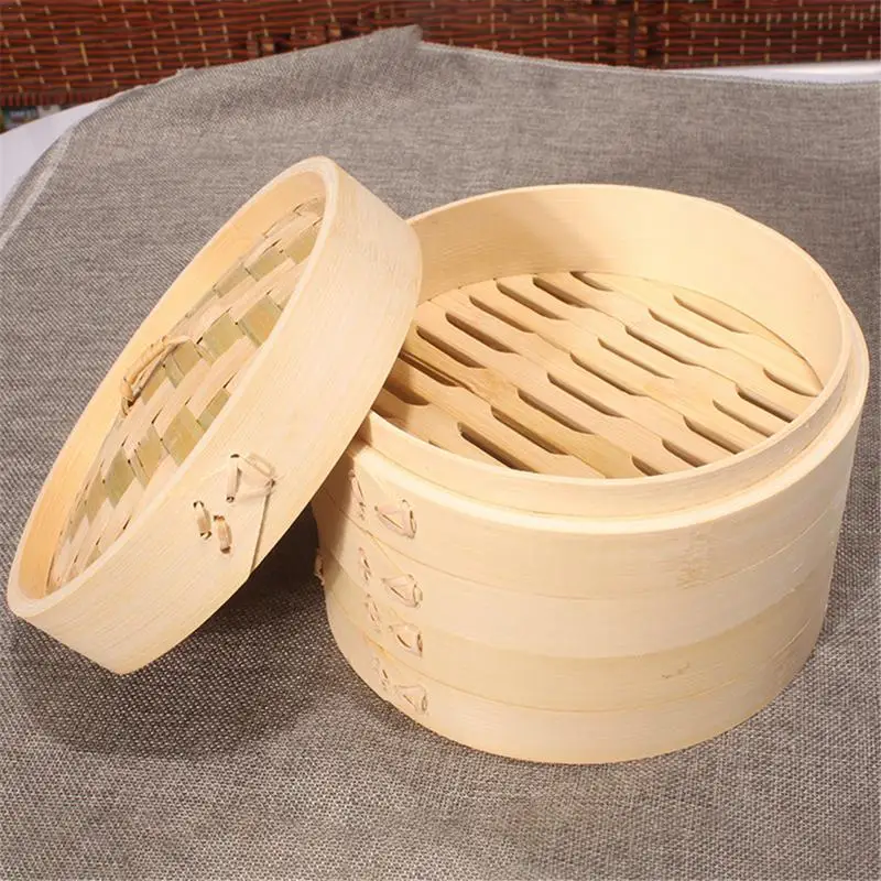 

Bamboo Steamer Home Wooden Bamboo Steamer Dumpling Steamers Cooking Bao Buns Steamer Basket Kitchen Cooking Tools Cage