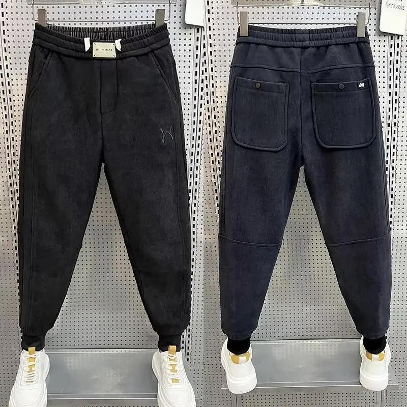 New Men's Joggers Autumn Drawstring Casual Pants Trendy Sweatpants Workout Running Gym Fitness Black Sports Trousers Men Clothes