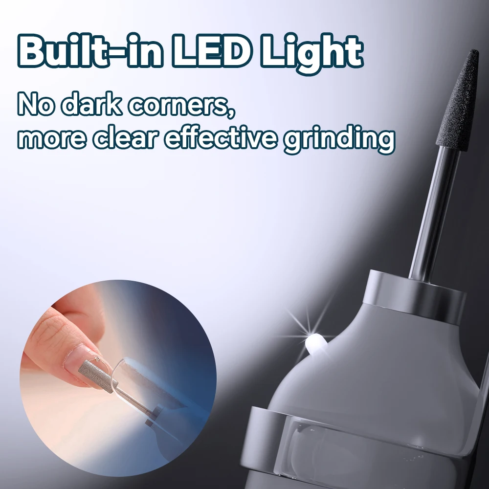 طقم مثقاب أظافر كهربائي 2 في 1 وإضاءة أظافر محمولة بالأشعة فوق البنفسجية، أداة مانيكير لاسلكية قابلة لإعادة الشحن لأظافر الجل، تلميع مانيكير #5