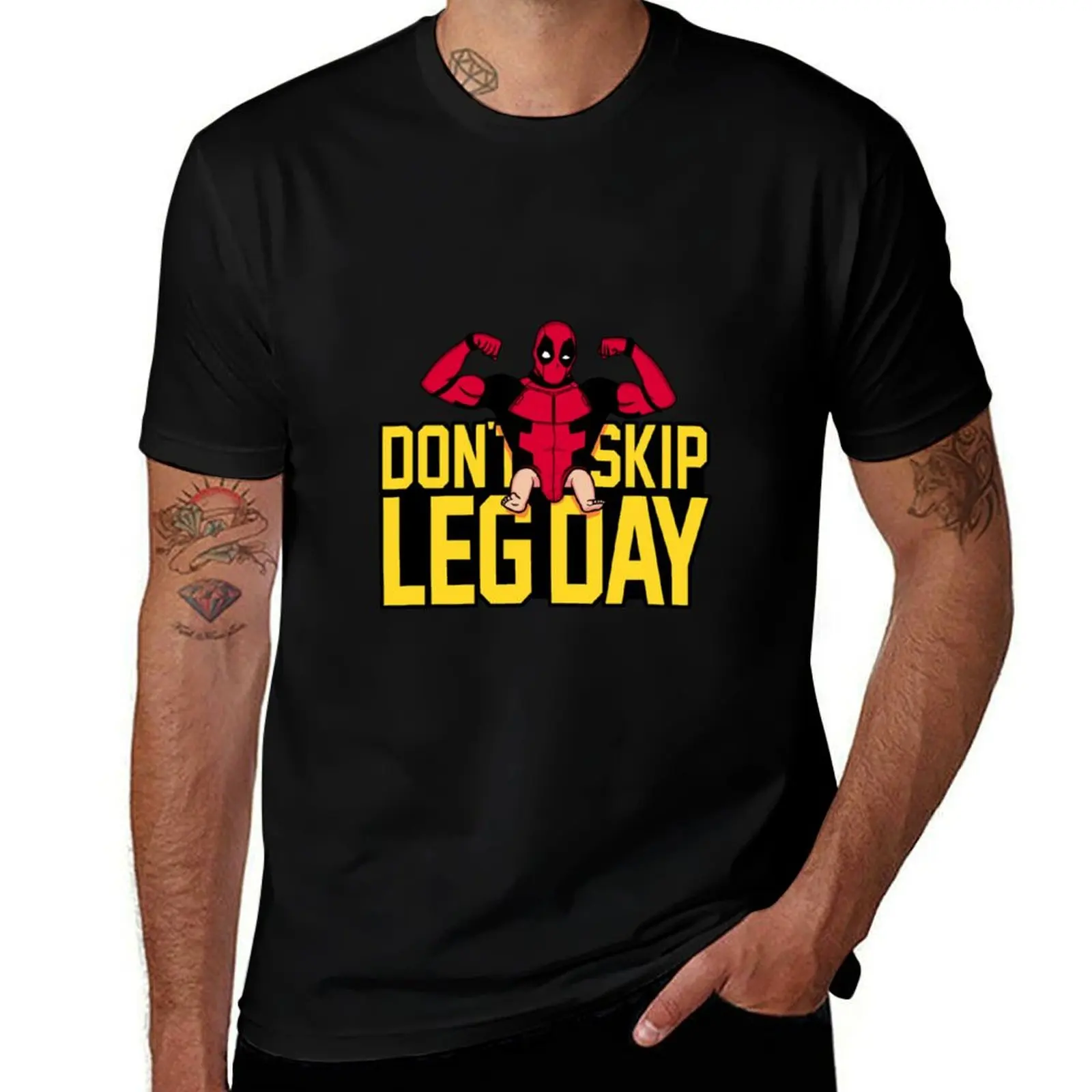 

Don't Skip Leg Day Fitness Gym Workout Chicken Legs Meme T-Shirt plus size tops summer clothes luxury t-shirt men workout shirt