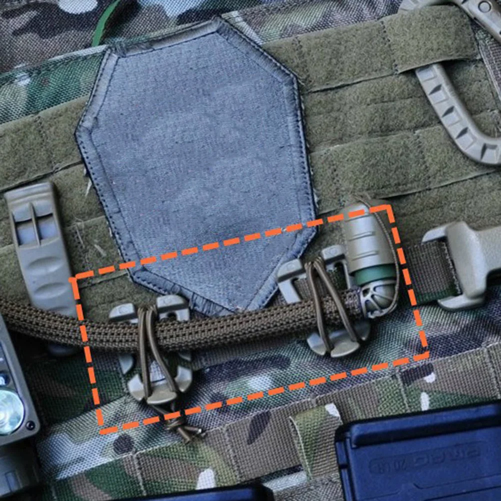 20 قطعة من منظم حزام الويب شديد التحمل، قفل سلك آمن لحقيبة الظهر، أنبوب الترطيب، مصباح يدوي #2