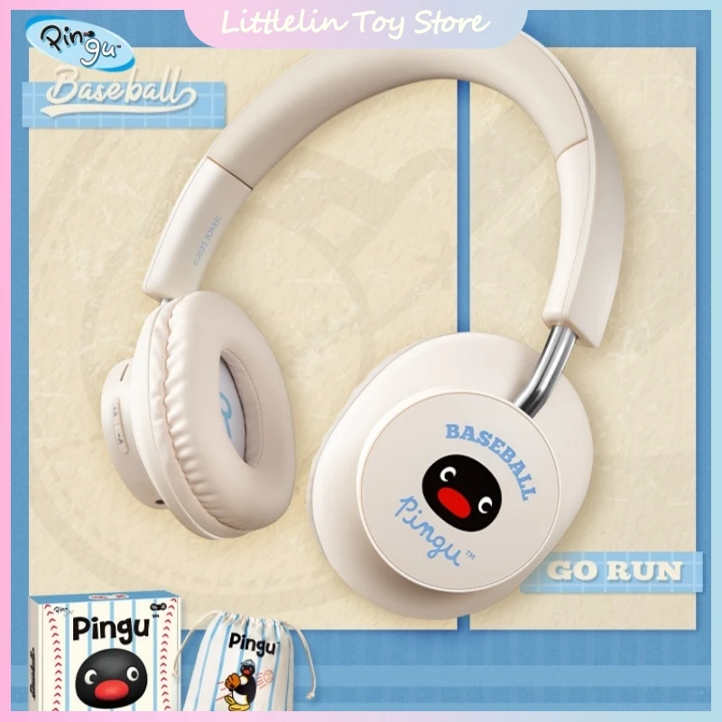 

Официальные Bluetooth-наушники-вкладыши Pingu Kt Cat с рисунком пингвина, модная гарнитура с шумоподавлением, подарок на Рождество и день рождения