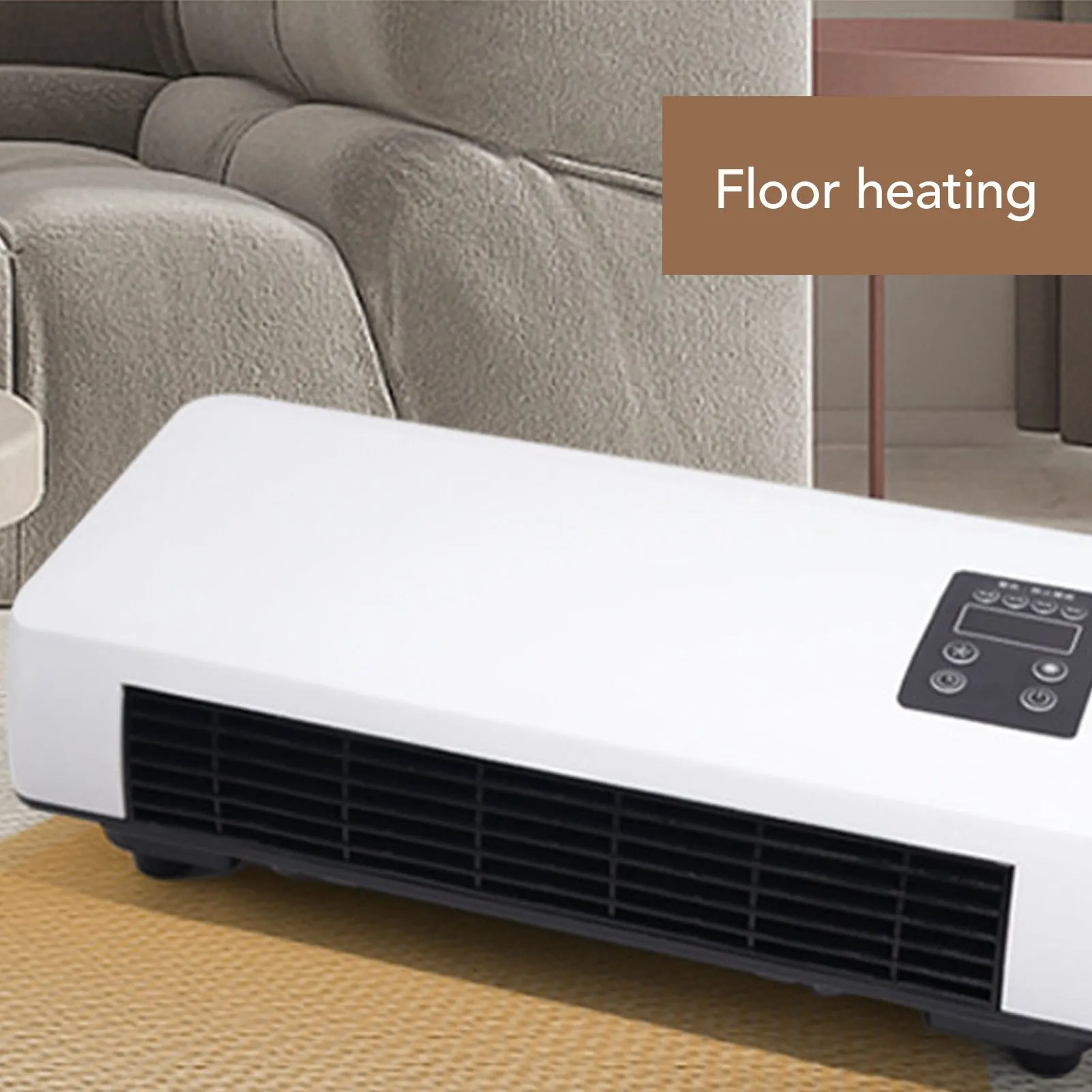 Electric Wall Heater Waterproof Quick Heating Towel Drying Rack Wall Mounted Room Heater 1500W Cooling Function for Bedroom
