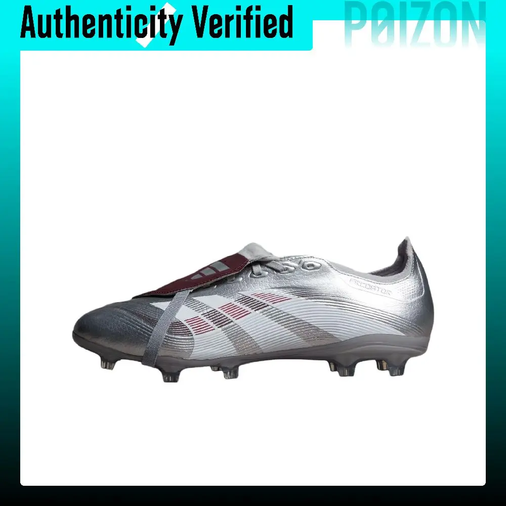 Adidas PREDATOR LEAGUE Slip Resistant Abrasion Resistant Soccer Shoes Men's Silver Red JQ2688