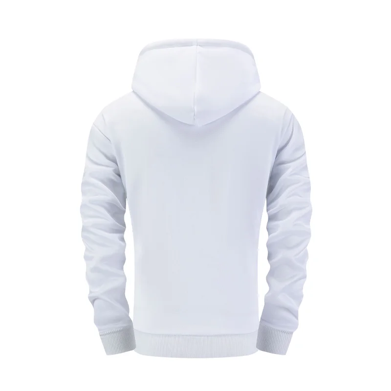 Herren-Kapuzenpullover mit halbem Reißverschluss, einfarbig, Sweatshirt mit V-Ausschnitt, Trainingsanzug, hochwertige Sport-Jogging-Mann-Kleidung, lässige Herbst-Winter-Tops – Detail 8