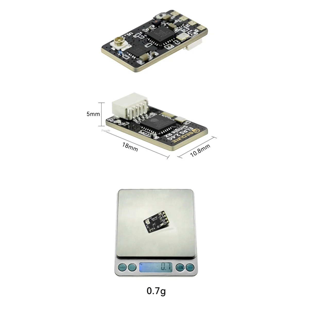 A56G-SEQURE ELRS 2.4 جيجا هرتز واحد RX هوائي واحد استقبال FPV سباق الطائرة بدون طيار ثابت الجناح صغير الحجم لمسافات طويلة معدل تحديث عالي