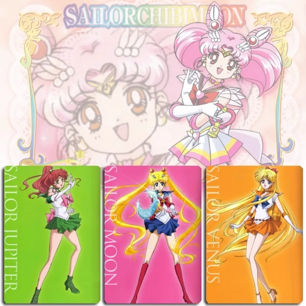 20pcs/set Sailor Moon Tsukino Usagi Chibiusa Mizuno Ami Hino Rei Self Made Anime Classics Game Collection Cards Toy Gift