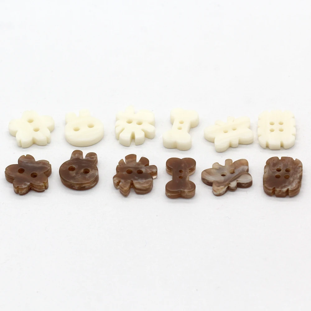 HENGC 30 قطعة أزرار الراتنج الصغيرة على شكل أرنب زهرة للملابس النسائية قميص بلوزة فستان زينة يدوية إكسسوارات الخياطة