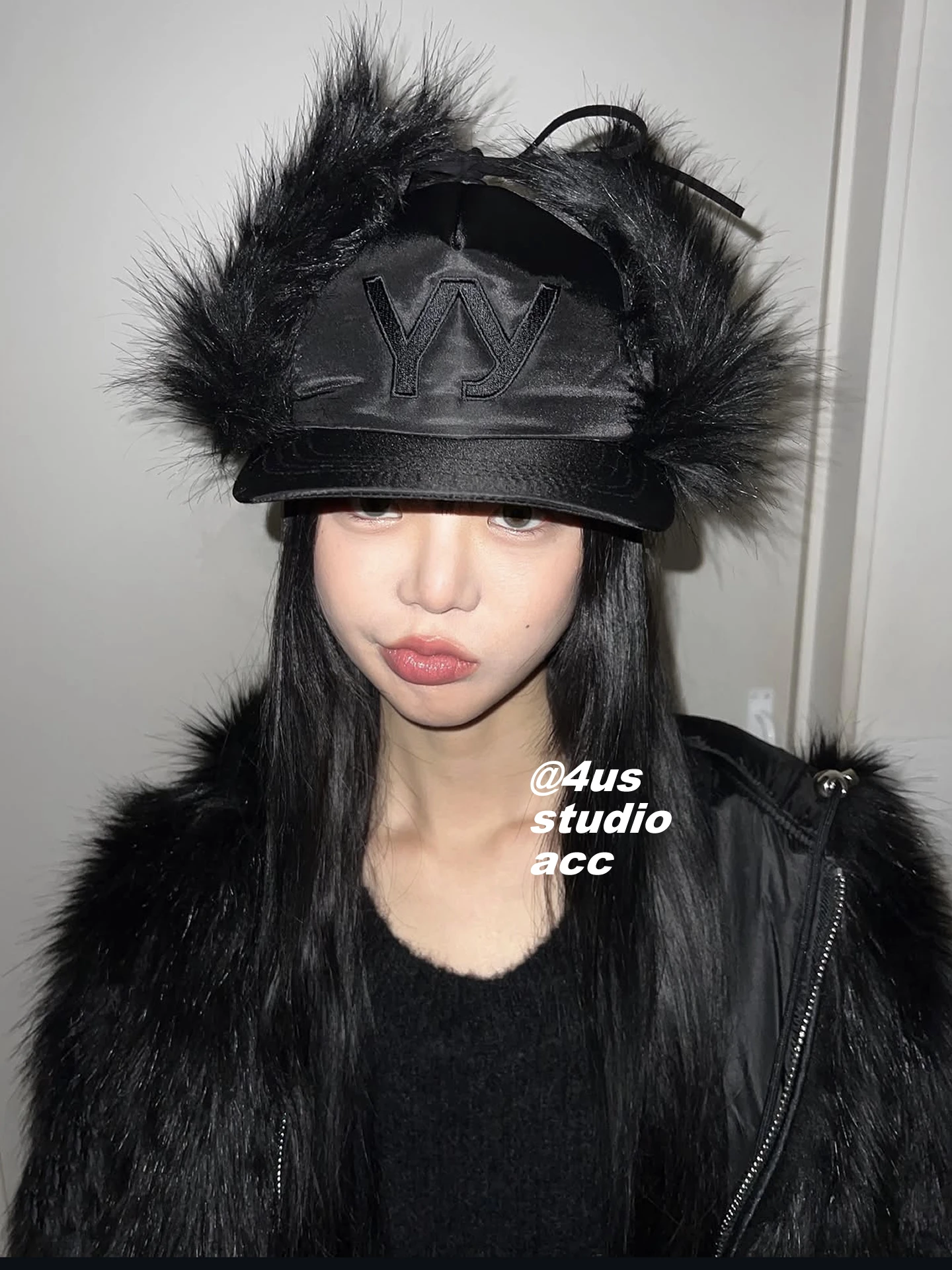 

Women's Duckbill Cap Autumn Winter Warm Ear Protection Lei Feng Hat Face Slimming Flight Hat