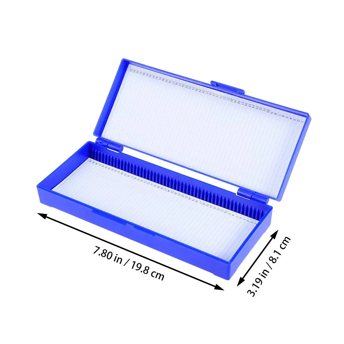 

50 Pcs for Microscope Slides Top Hinged Lid Microscope Slide Storage Teaching Equipment Autoclavable