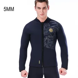 5MM Neoprene Scuba Snorkeling Keep Warm Spearfishing Diving Jacket UnderWater Hunting Surfing Kayaking Drifting Swim WetSuit Top