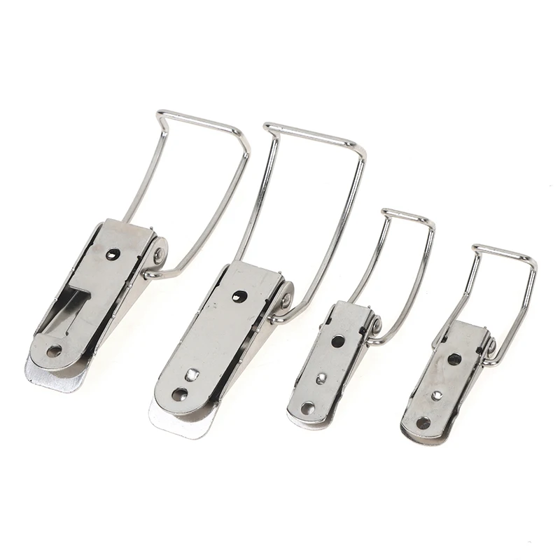 Hasp Latch Lock Metal Box Locking Long Toggle Catch Buckle Loaded Hinges Furniture Hardware Accessories