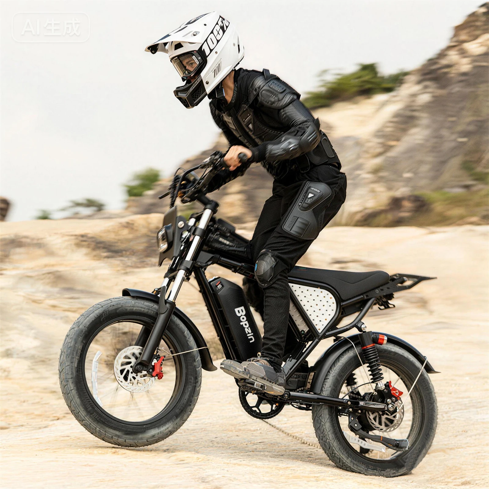 

Электровелосипед Bopzin 20x4.0 дюймов, 48В 25Ач, с полной подвеской, широкими шинами, для бездорожья, горный, с сигнализацией и Bluetooth, для взрослых