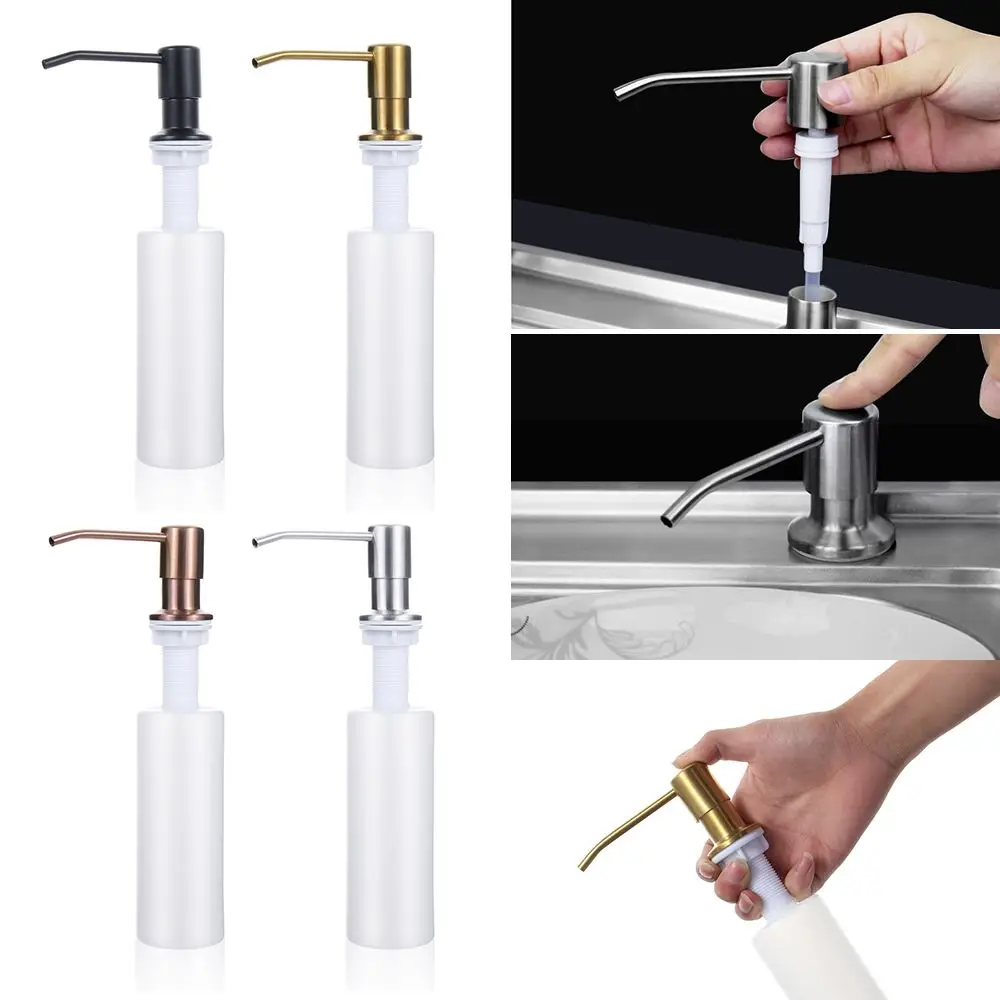 Muiltcolor Sink Soap Dispenser Household Stainless Steel Lotion Storage Bottle Liquid Hand Wash Bathroom Tools Kitchen Supplies