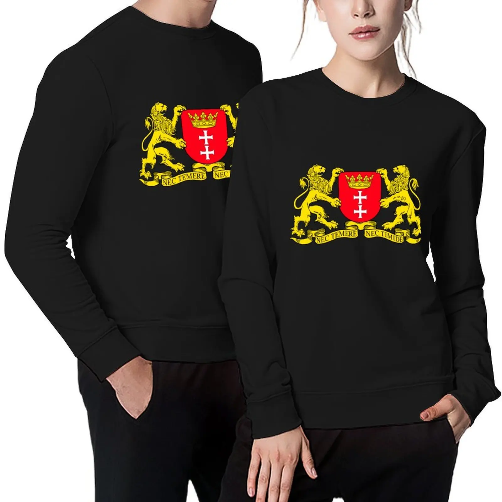 

Coat of Arms of Gdansk, Poland Pullover men's winter sweater autumn fashion men korean autumn clothes autumn sweatshirt