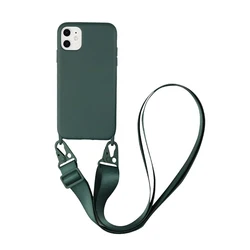 Silicone Lanyard Phone Case For iPhone 17 16 14 15 12 13 11 Pro Max Mini Plus X XS Max Cover Neck Strap Crossbody Necklace Cord