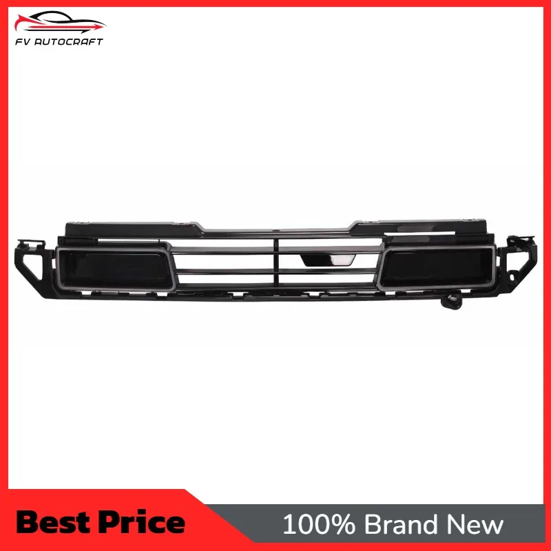 【2026】New Style Front Bumper Grille For Defender 90/110/130 2015-2016 Upgraded Rock Style LED Grille ABS Material Universal