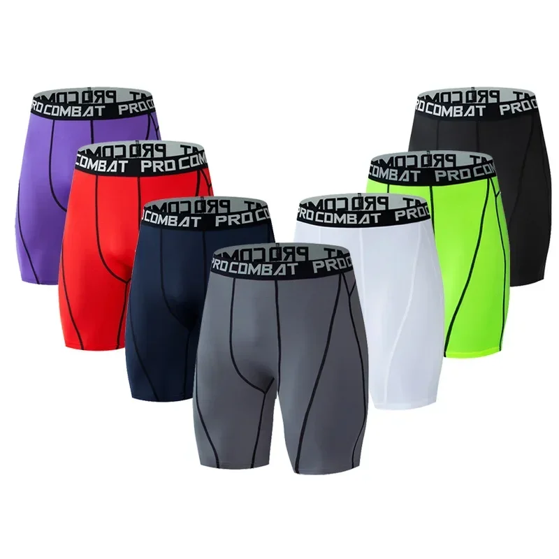 

Sports Fitness Pants Men's Basketball Shorts Workout Tights Gym Running Training Bottoming Shorts Mens Compression Leggings